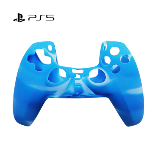 PS5 Rubber Controller Cover - WAVE MIX BLUE