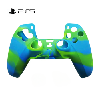 PS5 Rubber Controller Cover - WAVE MIX GREEN AND BLUE