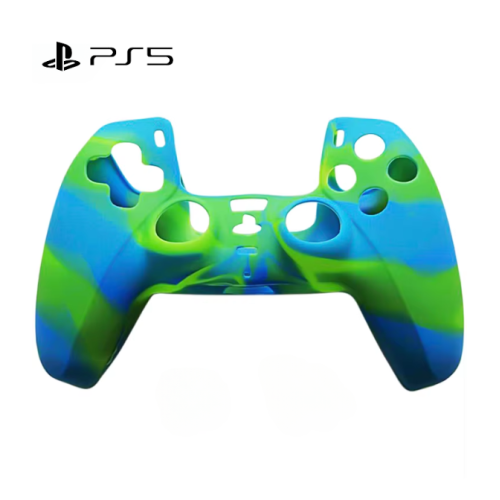 PS5 Rubber Controller Cover - WAVE MIX GREEN AND BLUE
