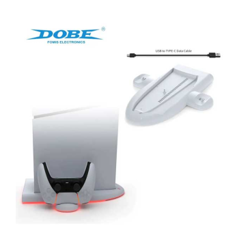 DOBE TP5-3528 Cooling Charging Dock Station With RGB Color Atmosphere Light Circle for PS5 Slim Console