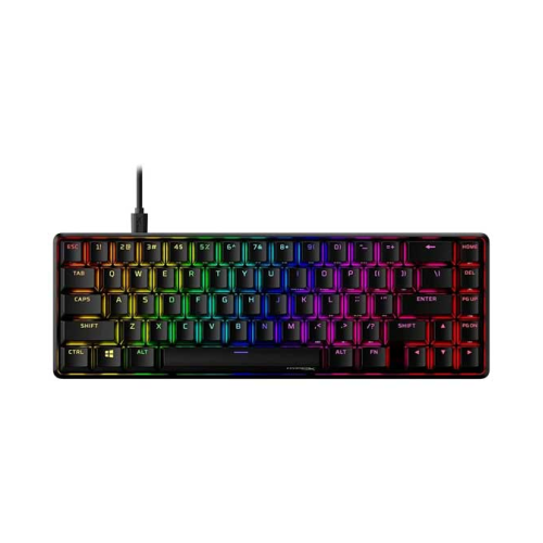 HYPERX ALLOY ORIGINS 65 MECHANICAL GAMING KEYBOARD COMPACT 65% FORM FACTOR LINEAR RED SWITCH DOUBLE SHOT PBT KEYCAPS