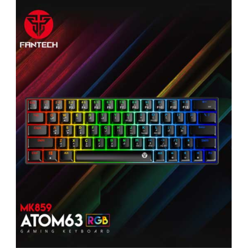 Fantech Atom63 MK859 Arabic/English Keyboard - Black