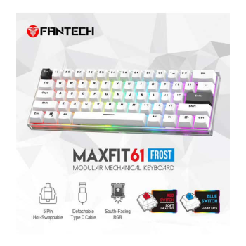 Fantech Max Fit 61 Frost - White ( Red Switch)