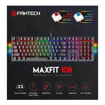 Fantech MaxFit 108 Black - Red Switch