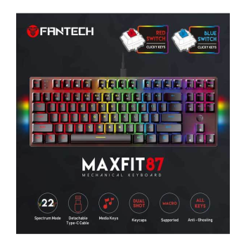 Fantech MaxFit 87 Black - Blue Switch