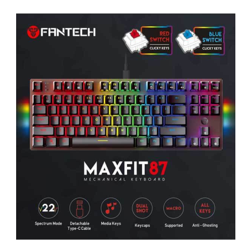 Fantech MaxFit 87 Black - Blue Switch