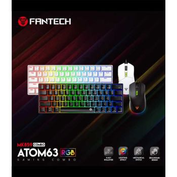 Fantech Black Atom63 MK859c Mechanical Gaming Keyboard & Mouse Arabic/English