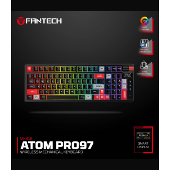 FANTECH MK918 ATOM PRO97 WIRELESS MECHANICAL GAMING KEYBOARD BLACK - RED SWITCH