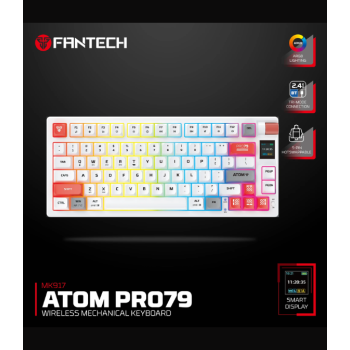 FANTECH MK917 ATOM PRO79 WIRELESS MECHANICAL GAMING KEYBOARD White - RED SWITCH