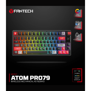 FANTECH MK917 ATOM PRO79 WIRELESS MECHANICAL GAMING KEYBOARD BLACK - RED SWITCH