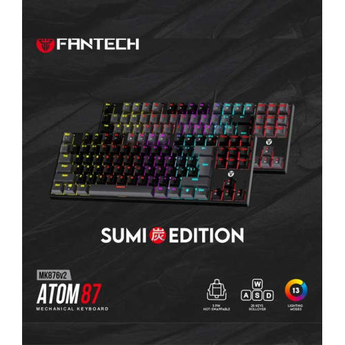 Fantech ATOM TKL MK876V2 Gray - Blue Switch