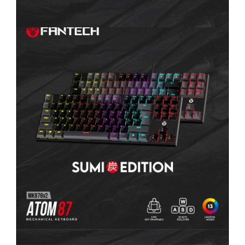 Fantech ATOM TKL MK876V2 Gray - Red Switch