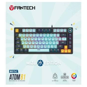 Fantech MK875V2 ATOM 81 RGB Mechanical Gaming Keyboard MIZU EDITION Sky Blue