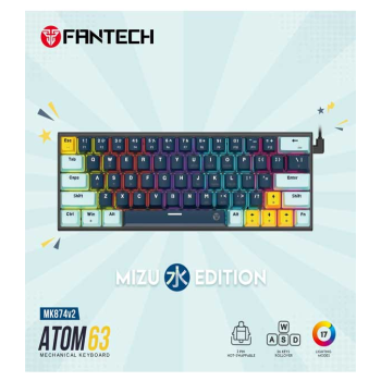 Fantech ATOM63 MK874 V2 Mechanical Gaming Keyboard – Navy Blue