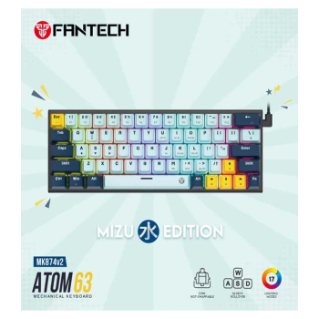 Fantech ATOM63 MK874 V2 Mechanical Gaming Keyboard – Sky Blue