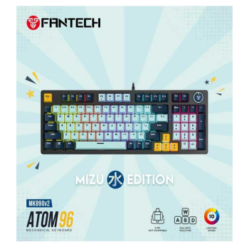 Fantech ATOM96 mk890v2 Mechanical Gaming Keyboard – Mizu Series Sky Blue