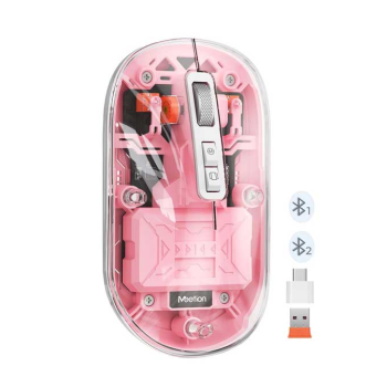Meetion Pink BTM005 Dual Mode 2.4G Bluetooth & Wireless Mouse