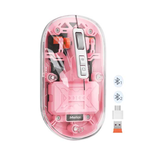 Meetion Pink BTM005 Dual Mode 2.4G Bluetooth & Wireless Mouse