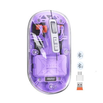 Meetion Purple BTM005 Dual Mode 2.4G Bluetooth & Wireless Mouse