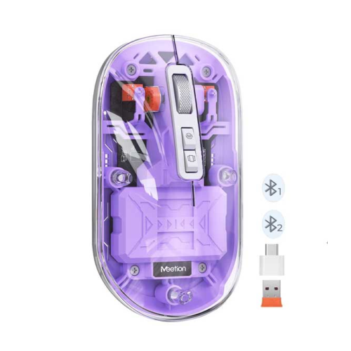 Meetion Purple BTM005 Dual Mode 2.4G Bluetooth & Wireless Mouse