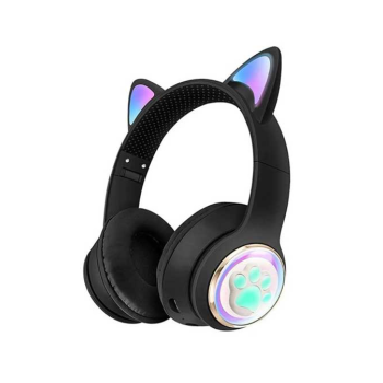 Onikuma CA-045 Cat ears LED Light Wireless Headphones - Black