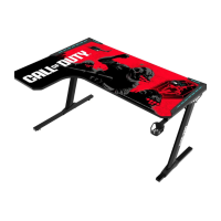 Call of Duty (Cod) X Gameon Phantom XL-L Series L-Shaped Rgb Flowing Light Gaming Desk With Headphone Hook and Cup Holder - Black/Red