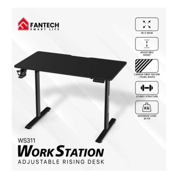 Fantech WS311 Work Station Adjustable Rising Desk Black